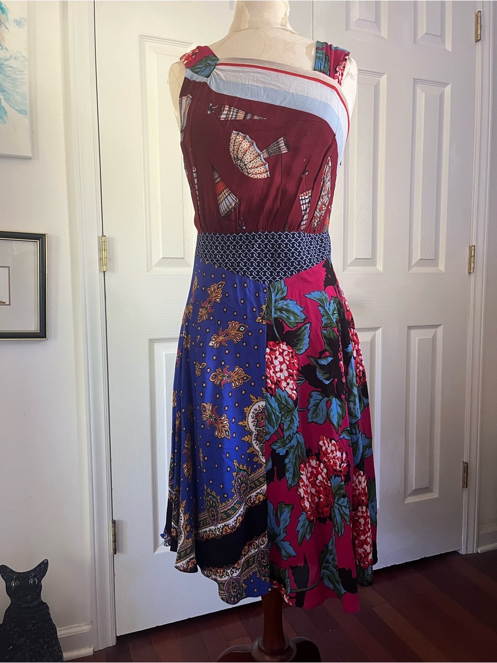 Moulinette Soeurs Anthropologie Multicolor Asymmetric Dress US Women’s Size 6